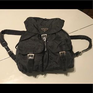 Auth. Prada Black Backpack